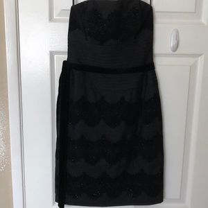 Strapless White House Black Market Dress